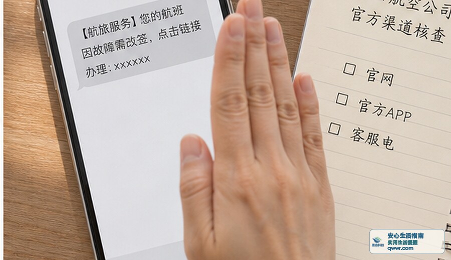 短信说机票改签 先回航司查