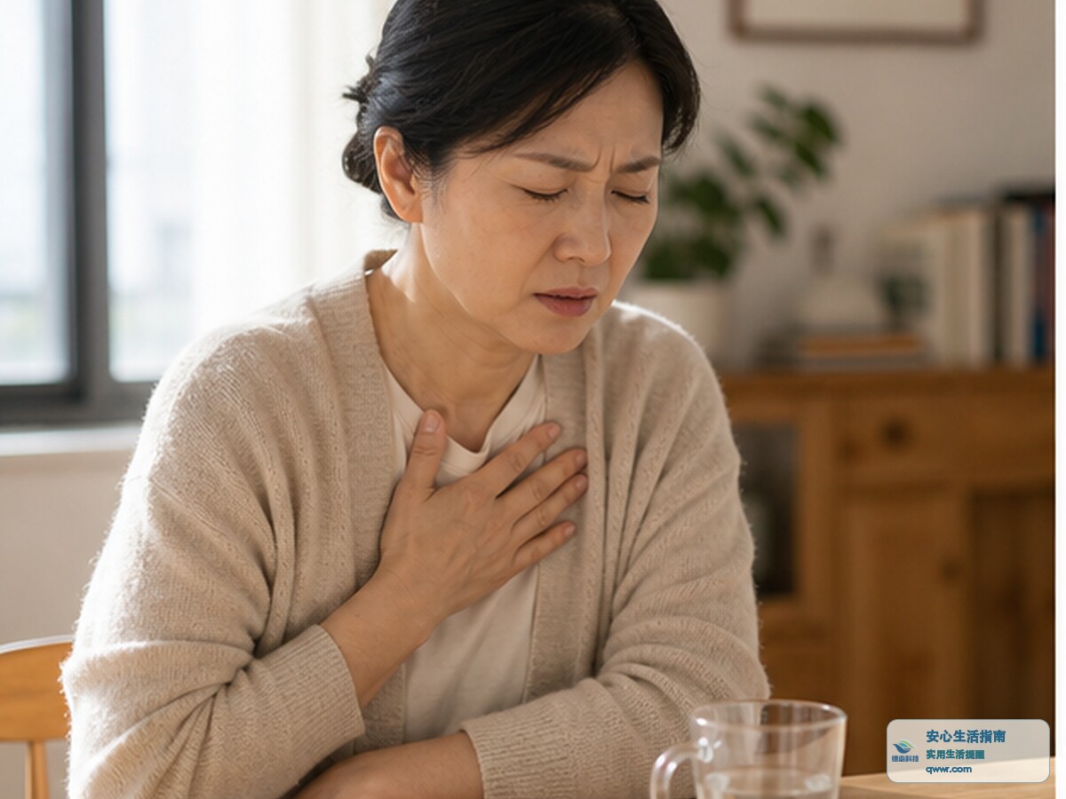 早上心慌慌 先坐下喝口水