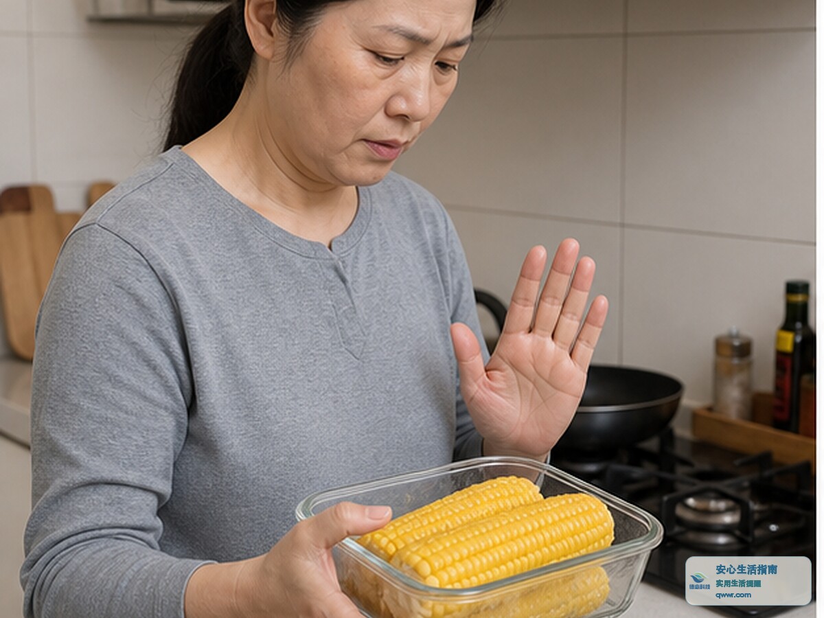 熟玉米久放发黏 先别再加热