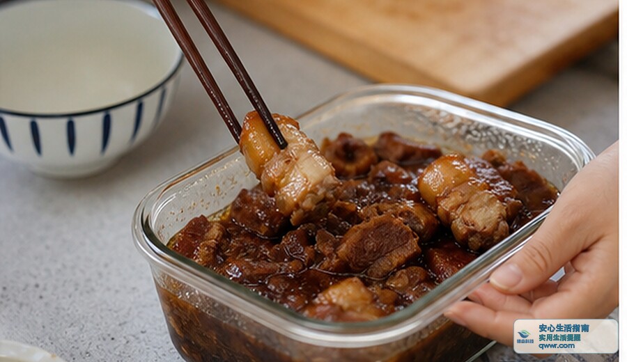 卤肉隔夜发黏 先别再下锅