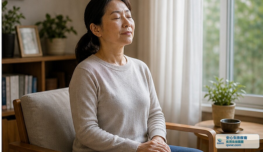 心里一直绷着 先把肩颈松一松