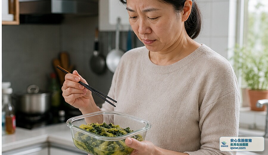 熟青菜发黄出水 先别再拌着吃