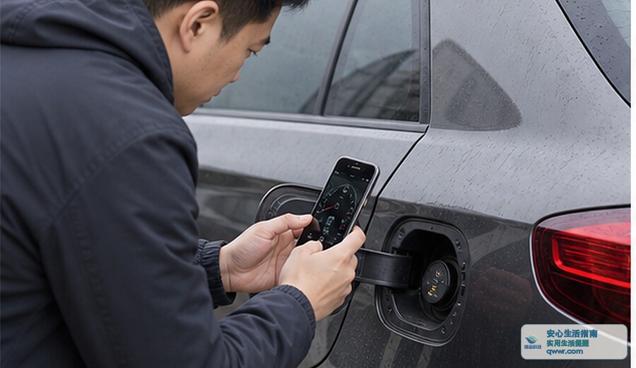 家里临时借车 先拍照确认油量