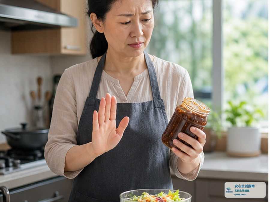 开封酱料瓶盖鼓起 先别再拌菜吃