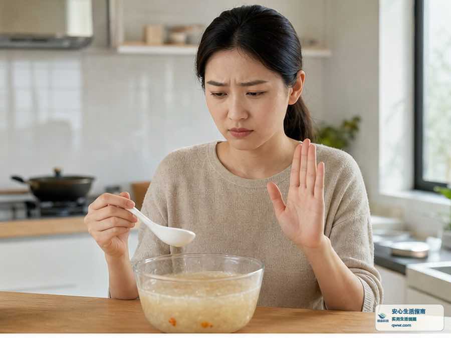 剩银耳汤变稠发酸 先别再喝