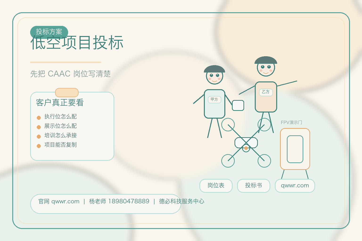 低空项目投标，先把CAAC岗位写清楚