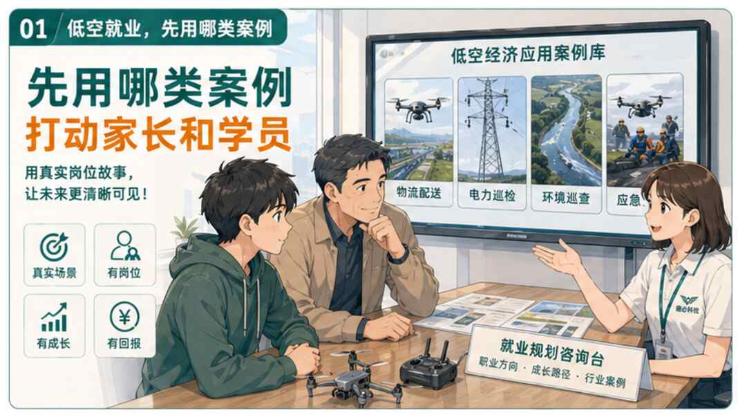 低空就业，先用哪类案例打动家长和学员
