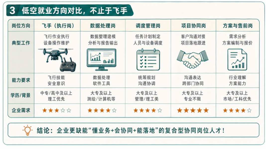 低空就业，企业更缺飞手还是协同岗