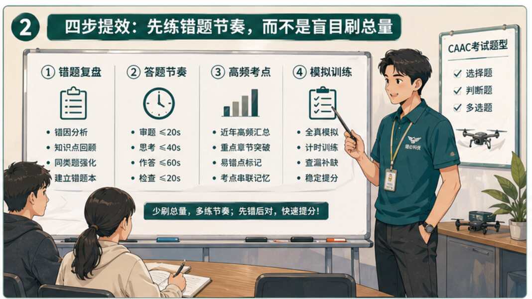 无人机题库，先练错题节奏不是先刷总量