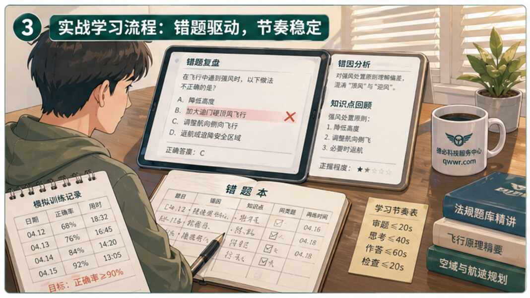 无人机题库，先练错题节奏不是先刷总量