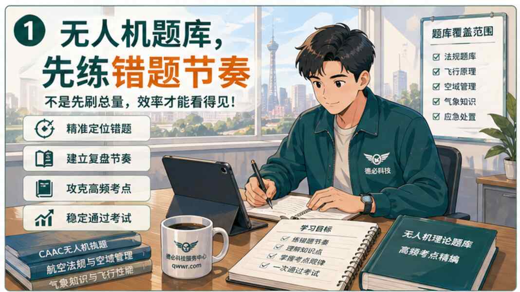 无人机题库，先练错题节奏不是先刷总量