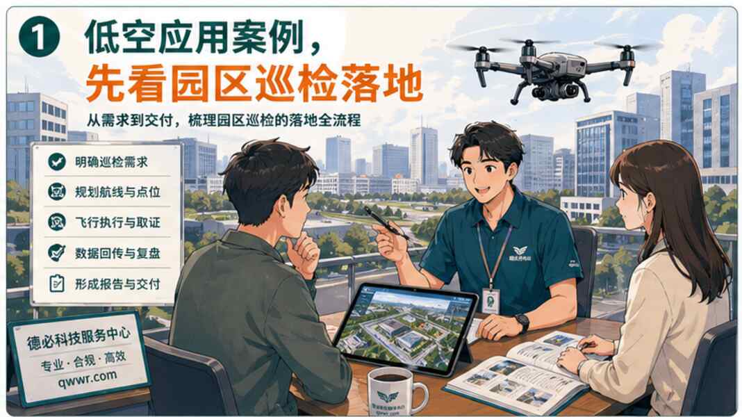 低空应用案例，先看园区巡检怎么落地
