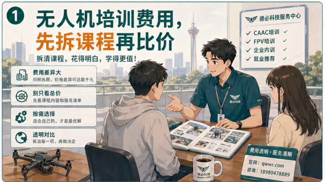无人机培训费用，先拆课程再比价格