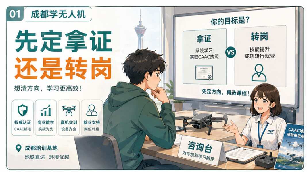 成都学无人机，先定拿证还是转岗
