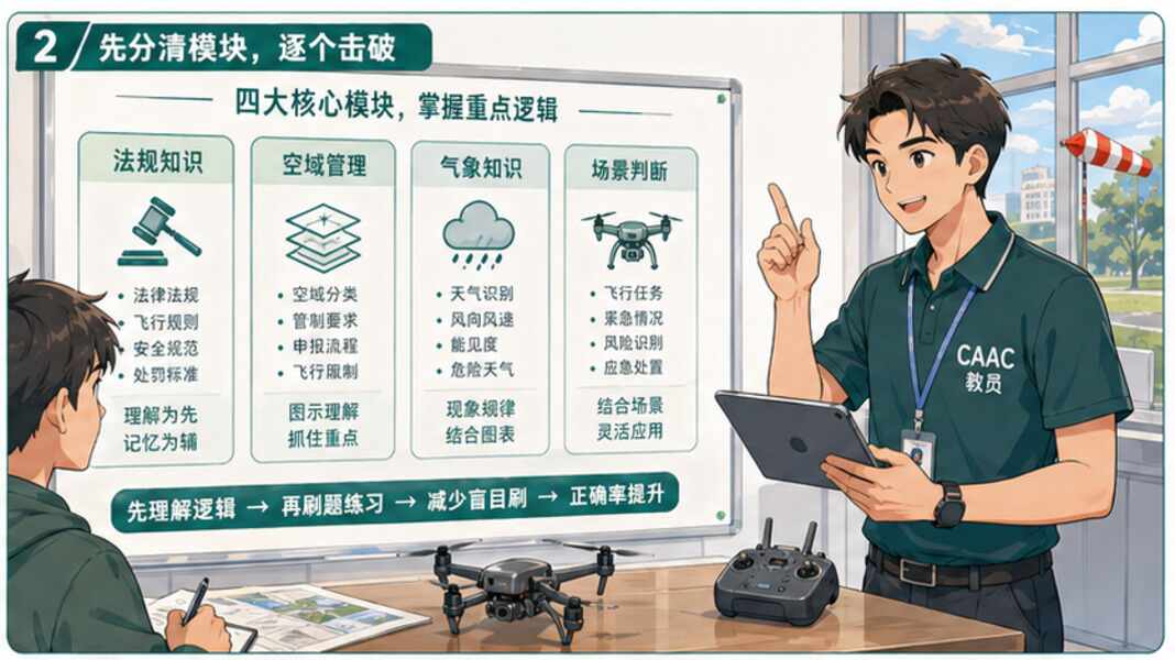 无人机题库总不过，先改刷题顺序