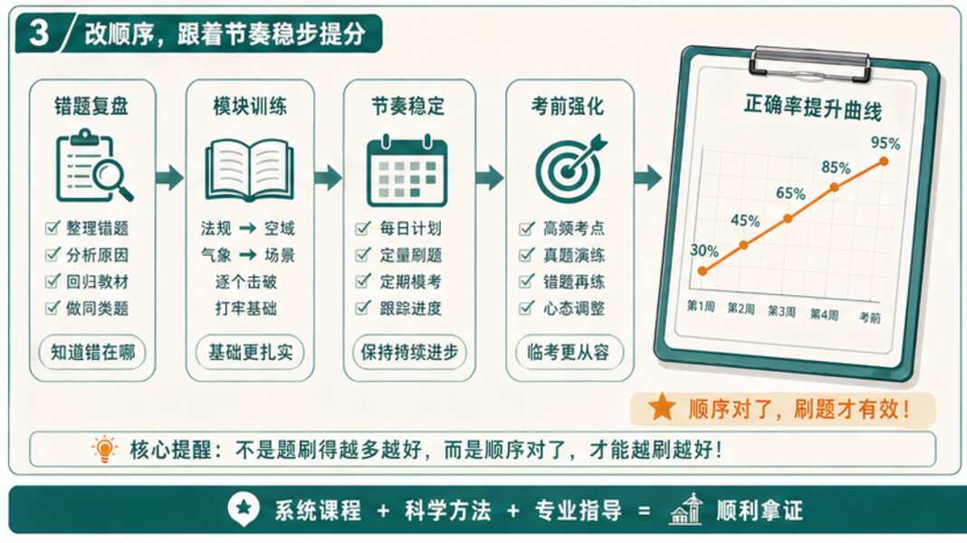 无人机题库总不过，先改刷题顺序