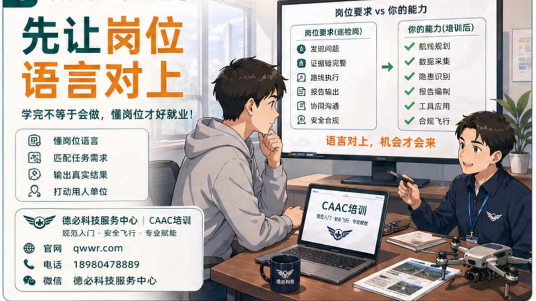 无人机巡检培训怎么转就业，先让岗位语言对上