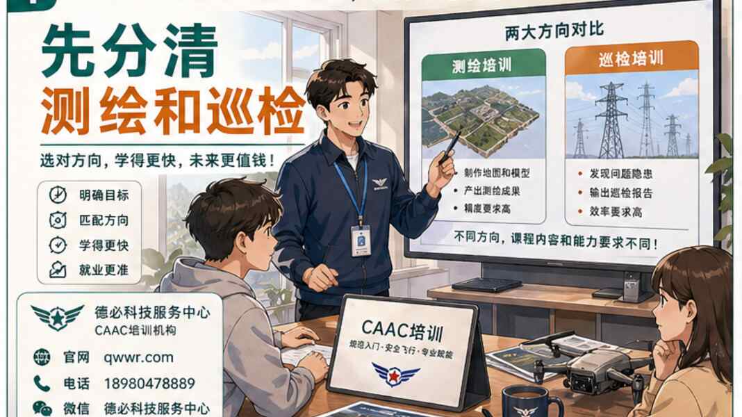 无人机测绘培训和巡检培训，报名时先分清