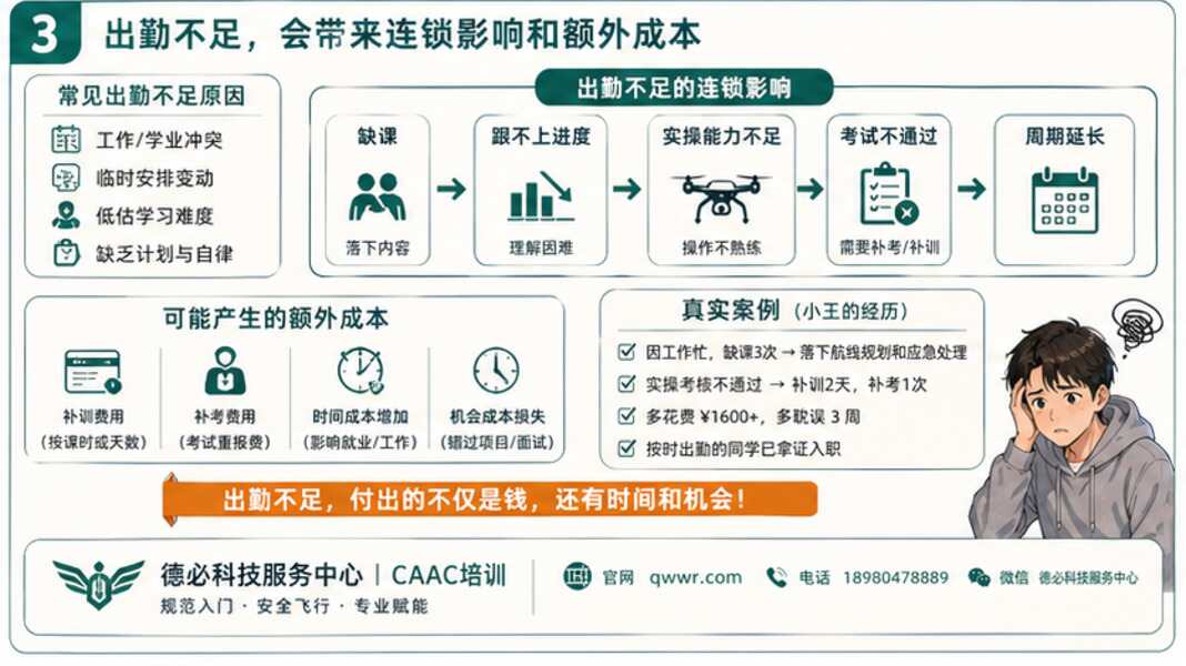 无人机执照报名条件里，出勤为什么更重要