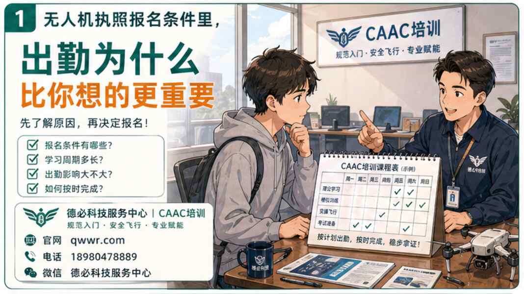 无人机执照报名条件里，出勤为什么更重要