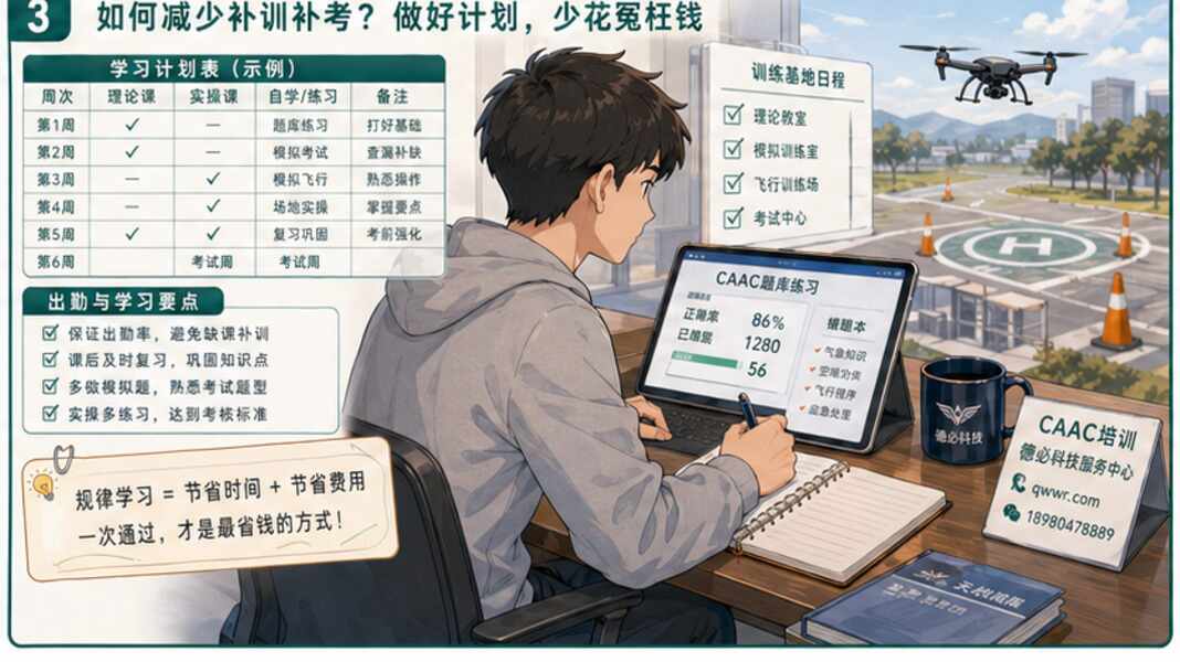 成都CAAC培训费用怎么看，先把补训补考算进去