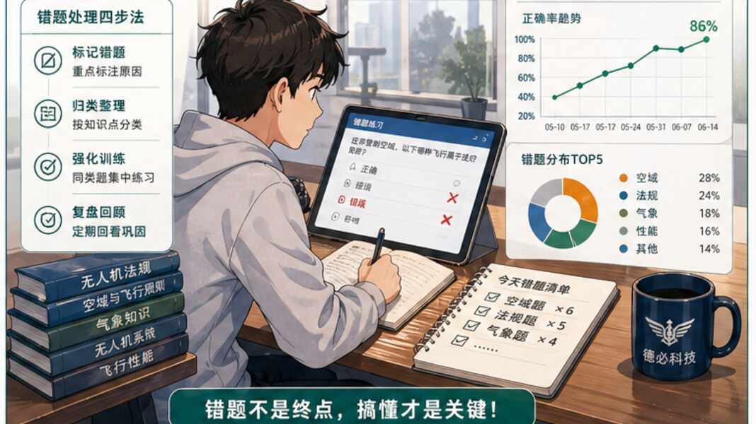 无人机题库练习顺序怎么排，先法规再错题