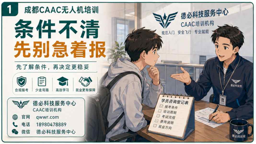 成都CAAC无人机培训，报名条件不清楚先别急着报