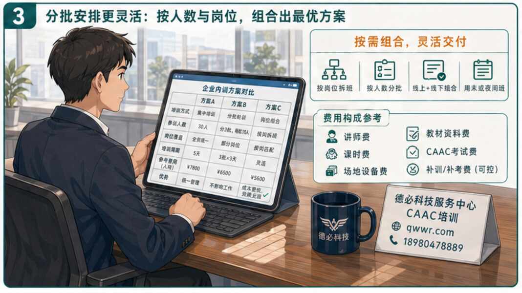 无人机企业内训费用怎么算，先按岗位拆班
