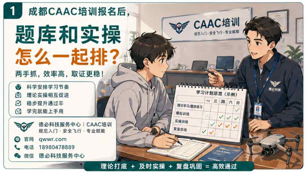 成都CAAC培训报名后，题库和实操怎么一起排