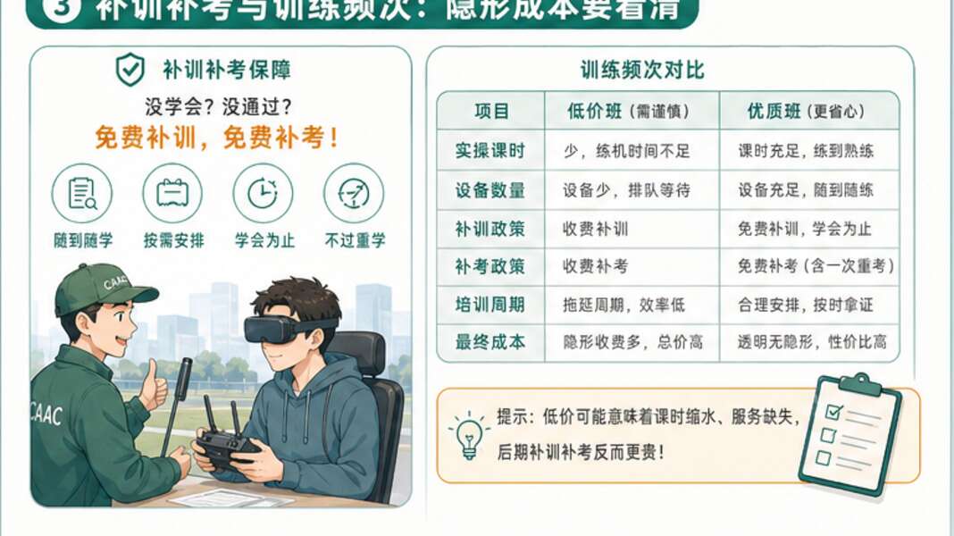 无人机培训费用怎么比较，别只看报名价