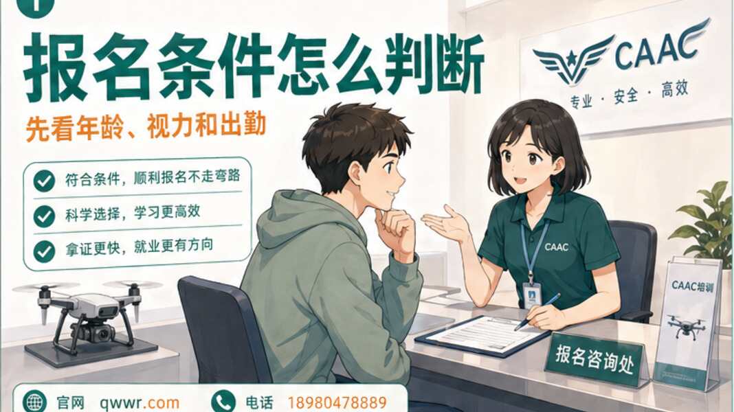 无人机执照报名怎么判断，先看年龄视力和出勤