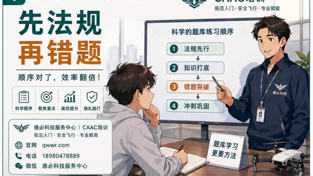 无人机题库练习顺序怎么排，先法规再错题
