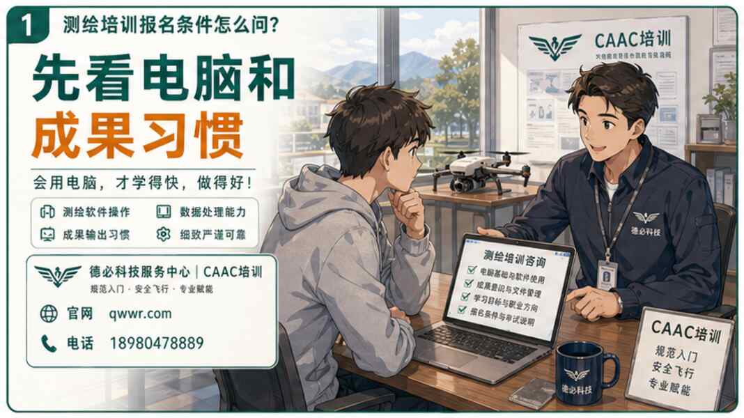 测绘培训报名条件怎么问，先看电脑和成果习惯