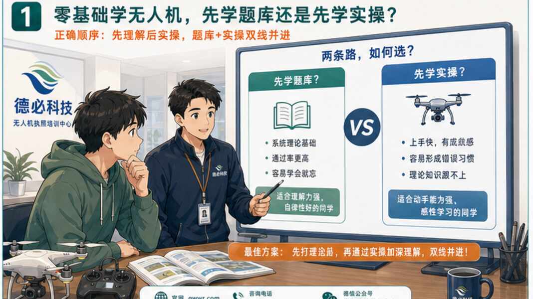 零基础学无人机先学题库还是先学实操