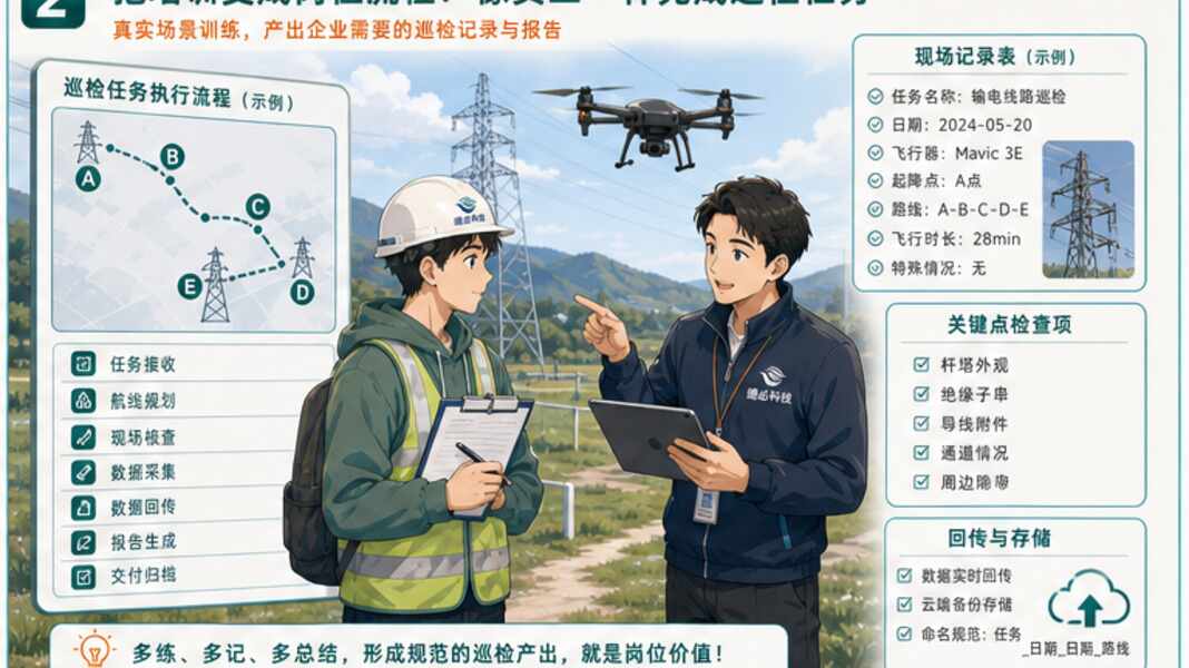 无人机巡检培训怎么转就业，先让岗位语言对上