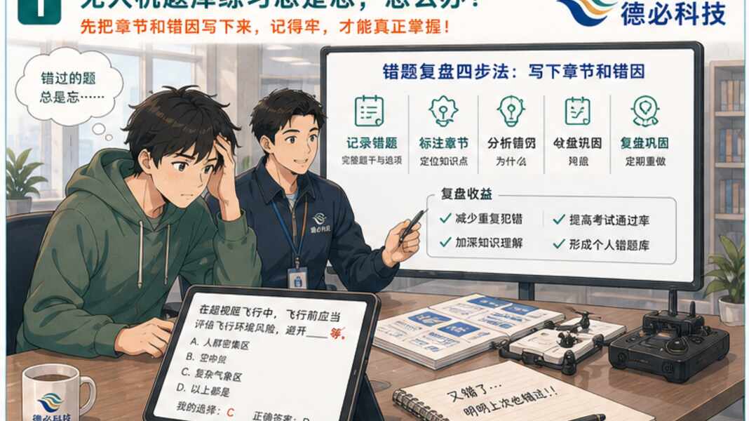 无人机题库练习总是忘，先把章节和错因写下来