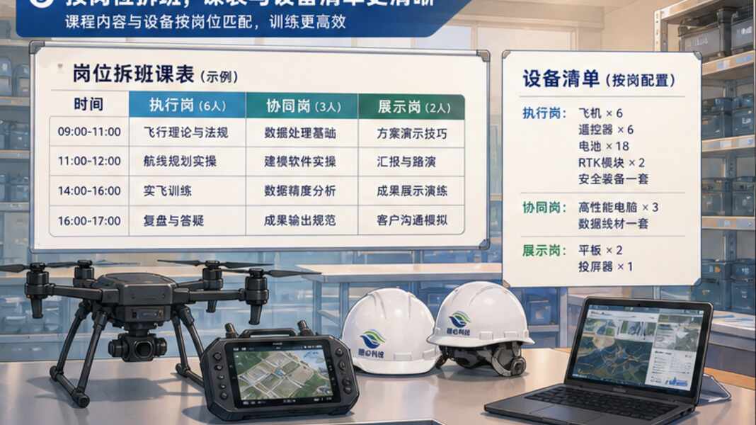 无人机企业内训费用怎么算，先按岗位拆班
