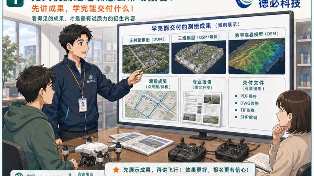 无人机测绘培训怎么带动报名，先讲成果
