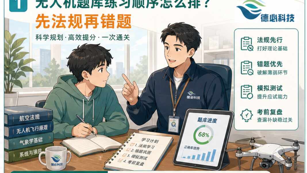 无人机题库练习顺序怎么排，先法规再错题