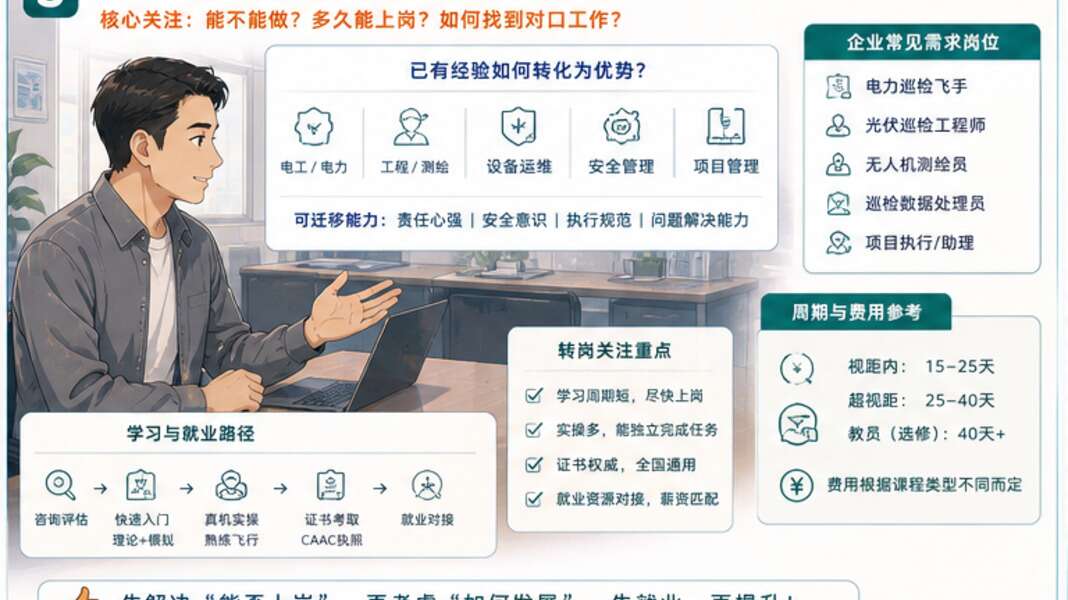 高考后学无人机和零基础转岗，咨询逻辑不同