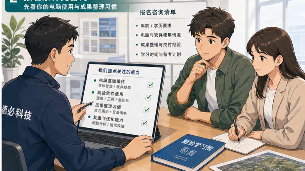 测绘培训报名条件怎么问，先看电脑和成果习惯