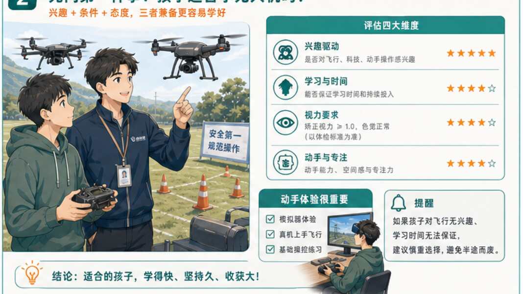 高考后学无人机，家长最该先问哪三个问题