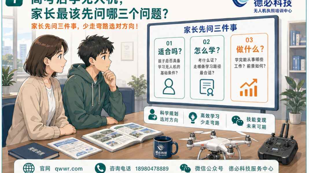 高考后学无人机，家长最该先问哪三个问题
