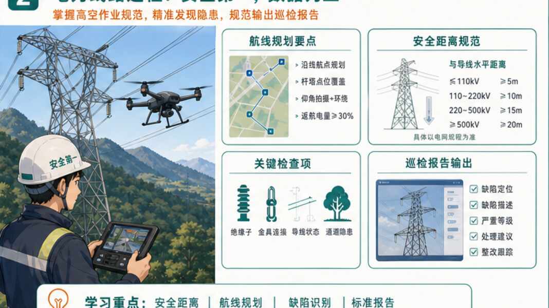 无人机巡检培训，先分电力光伏和园区安防
