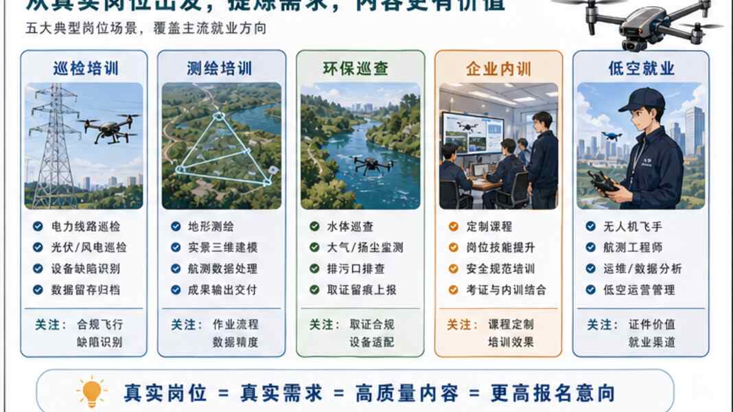 无人机招生内容，先用真实岗位带问题