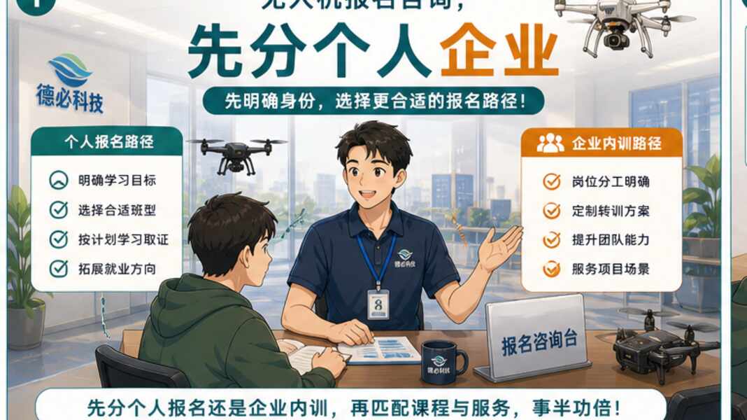 无人机报名咨询,先问是个人报还是企业报