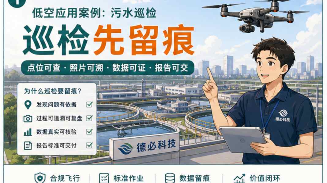 低空应用案例，污水巡检先看记录怎么留痕