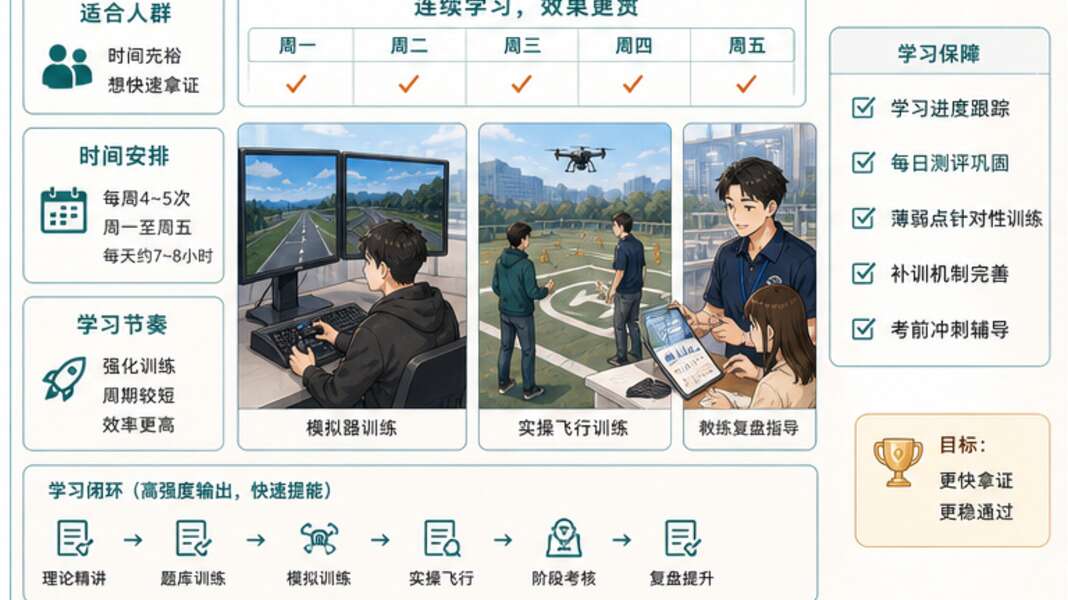 无人机培训报名，先确认周末班还是集中班