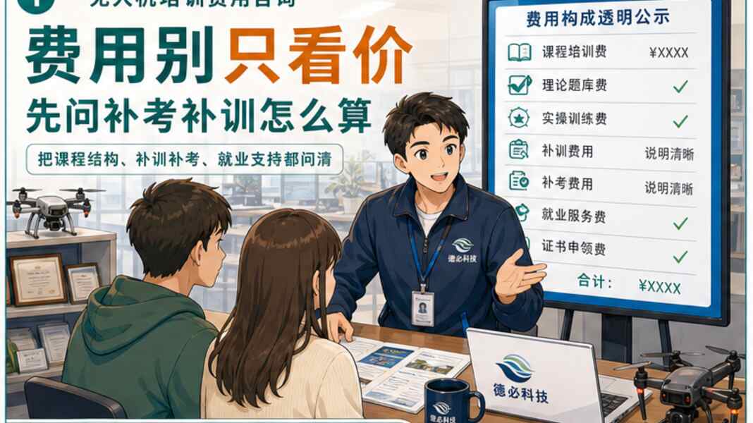 无人机培训费用咨询，先问补考补训怎么算