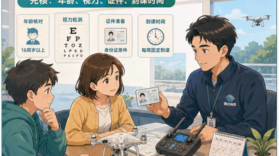 无人机执照报名条件，先核年龄和视力要求